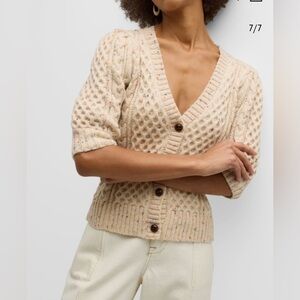 Rails Isla Confetti-Knit Puff Sleeve Cardigan – Size Small